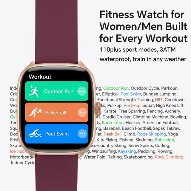 Alt view image 6 of 7 - Smart Watches for Women(Answer/Call), AMOLED Fitness Watch for Women Smart Watch Compatible with Android iPhone, with 24/7 Heart Rate/Sleep Monitor, 3 ATM Waterproof, 110+ Sport Modes, AI Voice