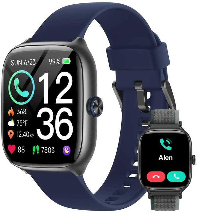 Main image of Smart Watches for Men and Women(Answer/Call), AMOLED Fitness Tracker Watch Smart Watch for Android and iPhone, with Answer/Make Call, 24/7 Heart Rate/Sleep Monitor, 3 ATM Waterproof, 110+ Sport Modes