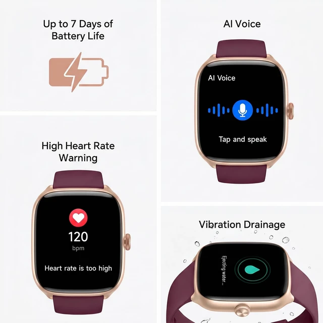 Alt view image 7 of 7 - Smart Watches for Women(Answer/Call), AMOLED Fitness Watch for Women Smart Watch Compatible with Android iPhone, with 24/7 Heart Rate/Sleep Monitor, 3 ATM Waterproof, 110+ Sport Modes, AI Voice