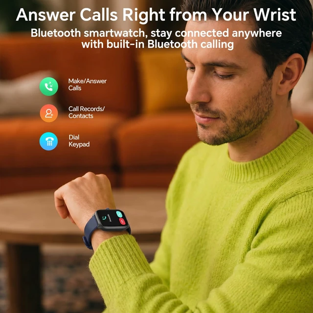 Alt view image 3 of 7 - Smart Watches for Men and Women(Answer/Call), AMOLED Fitness Tracker Watch Smart Watch for Android and iPhone, with Answer/Make Call, 24/7 Heart Rate/Sleep Monitor, 3 ATM Waterproof, 110+ Sport Modes