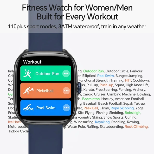 Alt view image 6 of 7 - Smart Watches for Men and Women(Answer/Call), AMOLED Fitness Tracker Watch Smart Watch for Android and iPhone, with Answer/Make Call, 24/7 Heart Rate/Sleep Monitor, 3 ATM Waterproof, 110+ Sport Modes