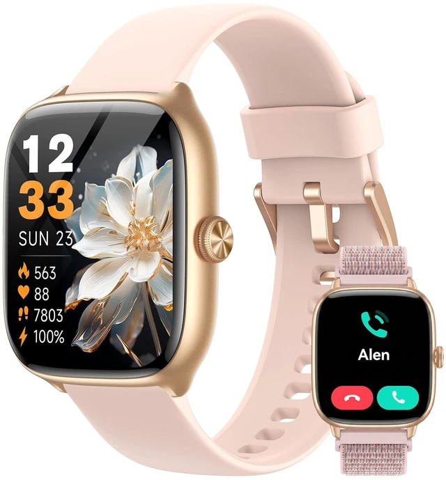 Main image of Smart Watches for Women(Answer/Call), AMOLED Fitness Watch for Women Smart Watch for Android & iPhone Compatible, with 24/7 Heart Rate/Sleep Monitor, 3 ATM Waterproof, 110+ Sport Modes, AI Voice