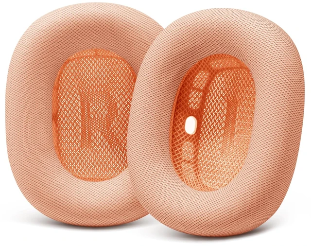 Main image of Upgraded Ear Cushions Replacement Earpads for AirPods Max 1 & 2 Headphones, Protein Leather Ear Pads Ear Covers Cups with Memory Foam and Magnet for AirPods Max 1 & 2 (Orange)