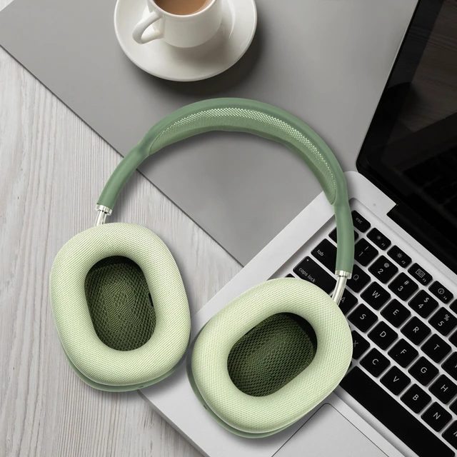 Alt view image 7 of 7 - Upgraded Ear Cushions Replacement Earpads for AirPods Max 1 & 2 Headphones, Protein Leather Ear Pads Ear Covers Cups with Memory Foam and Magnet for AirPods Max 1 & 2 (Green)