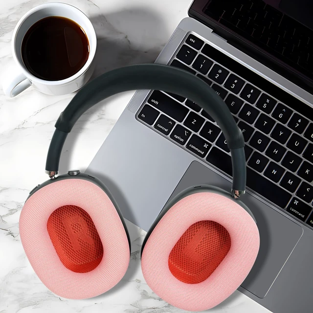 Alt view image 7 of 7 - Upgraded Ear Cushions Replacement Earpads for AirPods Max 1 & 2 Headphones, Protein Leather Ear Pads Ear Covers Cups with Memory Foam and Magnet for AirPods Max 1 & 2 (Pink)