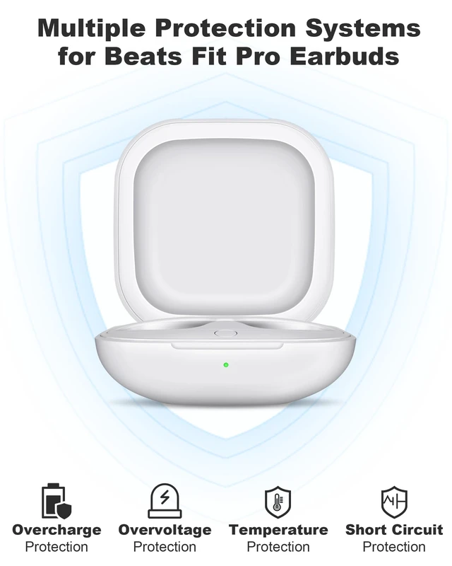 Alt view image 3 of 7 - Charging Case Replacement for Fit Pro Wireless Charger Case with Bluetooth Pairing Button, 700mAh Battery, Earbuds Not Included