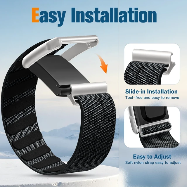 Alt view image 4 of 7 - Breathable Sport Nylon Band Compatible with Whoop 5.0/MG, One, Peak & Life 3 Pack Stretchy Quick-Dry Adjustable Nylon Accessories Straps for Whoop 5.0 MG One,Peak& Life- Black/Grey/White (NOT for 4.0)