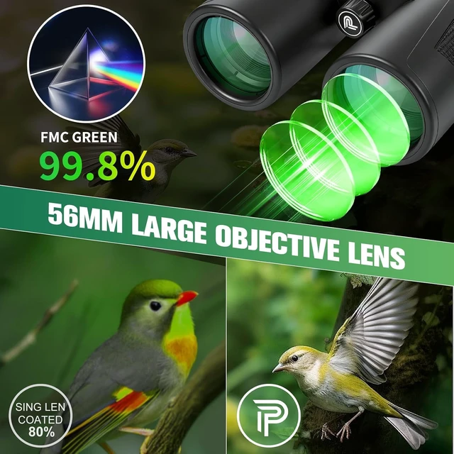Alt view image 3 of 7 - 20x55 Binoculars for Adults High Powered,Convenient Waterproof Large View Waterproof Optics with Clear Low Light Vision, Easy Focus for Hunting, Bird Watching, Concerts, Sports