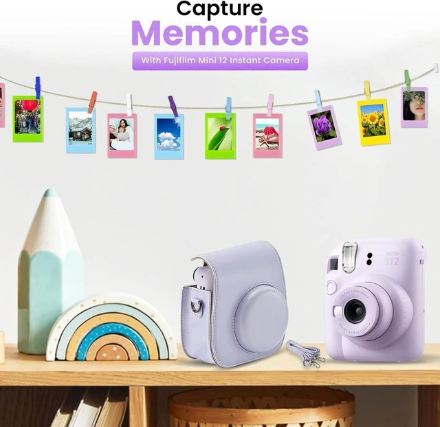 Alt view image 2 of 7 - Instant Mini 12 Camera + Accessory Bundle & Compatible Custom Case + Fuji Instant (20 Shots) Designer Mini Photo Album (60 Pockets) (Lilac Purple)