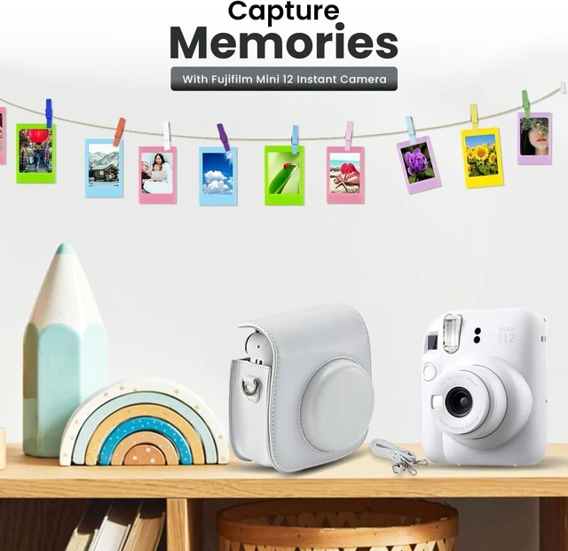 Alt view image 2 of 7 - Instant Mini 12 Camera + Accessory Bundle & Custom Case + Fuji Instant (20 Shots) Designer Mini Photo Album (60 Pockets) (Clay White)