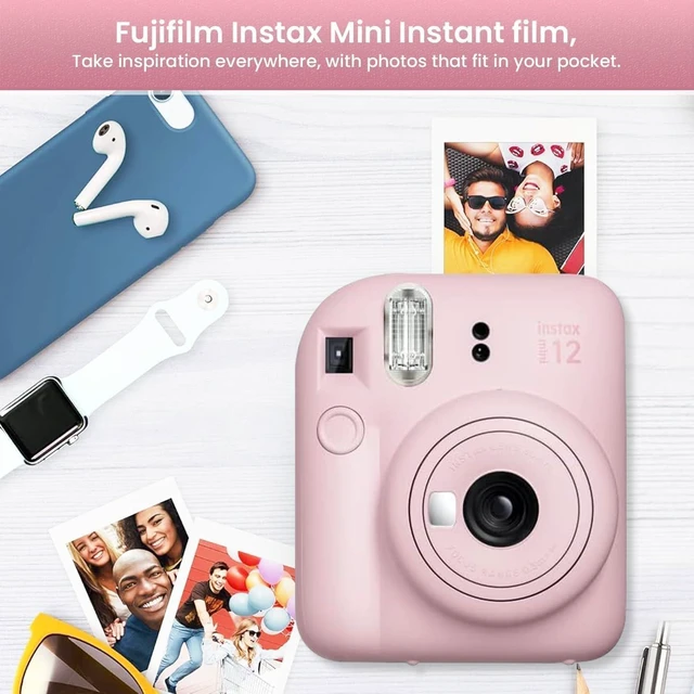 Alt view image 7 of 7 - Instant Mini 12 Camera + Accessory Bundle & Compatible Custom Case + Fuji Instant (20 Shots) Designer Mini Photo Album (60 Pockets) (Blossom Pink)