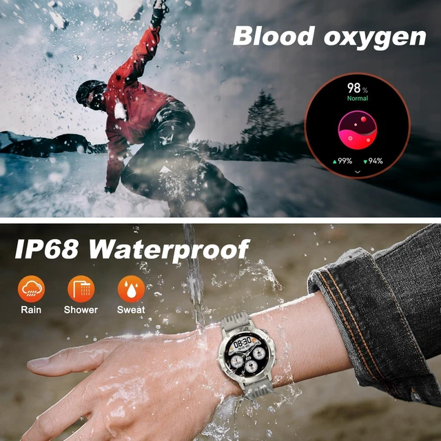 Alt view image 7 of 7 - Smart Watch for Men Fitness Tracker: Bluetooth Waterproof Make Answer Call Digital Mens Watches Running Step Pedometer Smartwatch for Android Phones iPhone Samsung Compatible Sleep Heart Rate Monitor