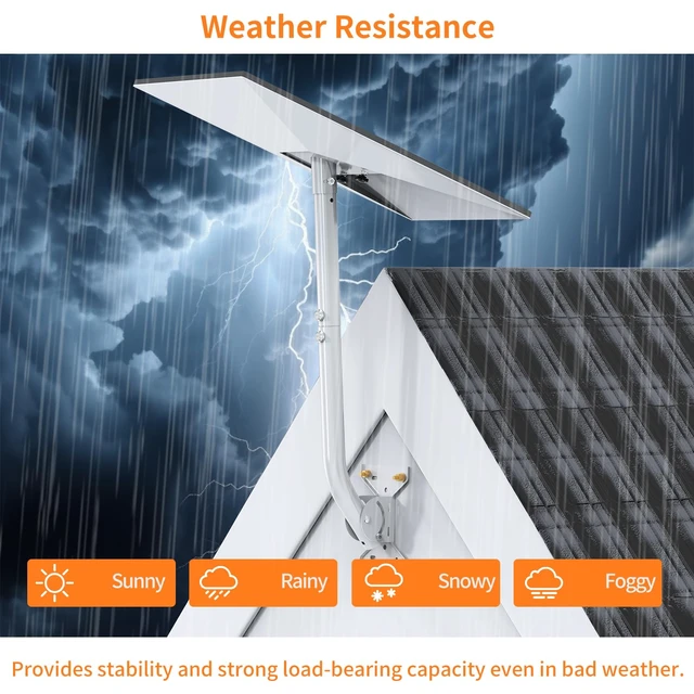 Alt view image 7 of 7 - Long Starlink Mount for Standard 4/4X/Gen 3, with 2-in-1 Router Wall Mount Adjustable Tilt Angle, Heavy Duty Long Starlink Mounting Kit, Rust-Resistant, Metal Pipe Adapter, for Homes, Roof, Black
