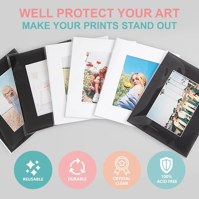 Alt view image 5 of 7 - 100Pack Acid-Free Photo Sleeves Crystal Clear Storage Bags for 12x12 Print Pictures, Photos, Frame Mats (Bag Size: 12 3/8" x 12 3/8")