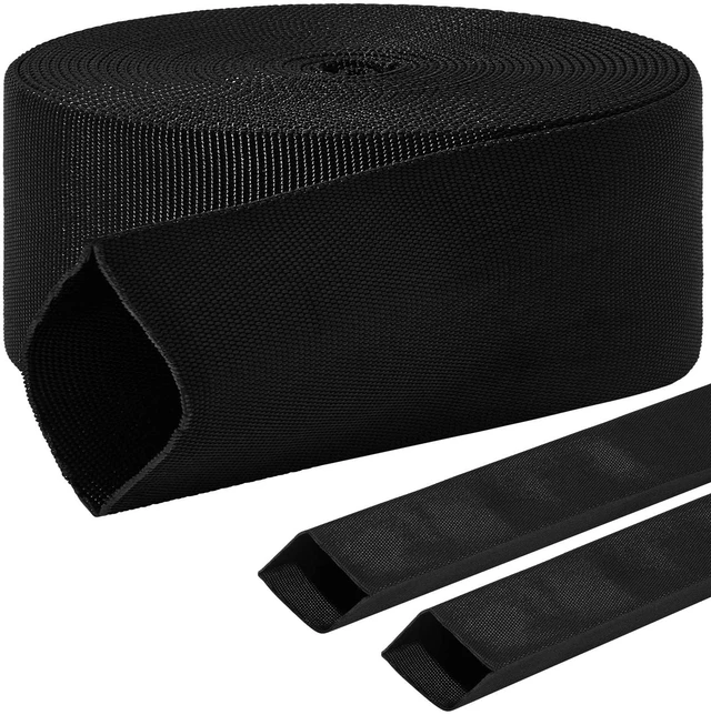 Main image of 26 Ft Nylon Hydraulic Hose Protector Sleeve Cover,2.25 Inch Id Abrasion Resistant Wrap for TIG Torch Cables, Expandable Braided Sheath Protects from Heat, Flat Design for Cord Management