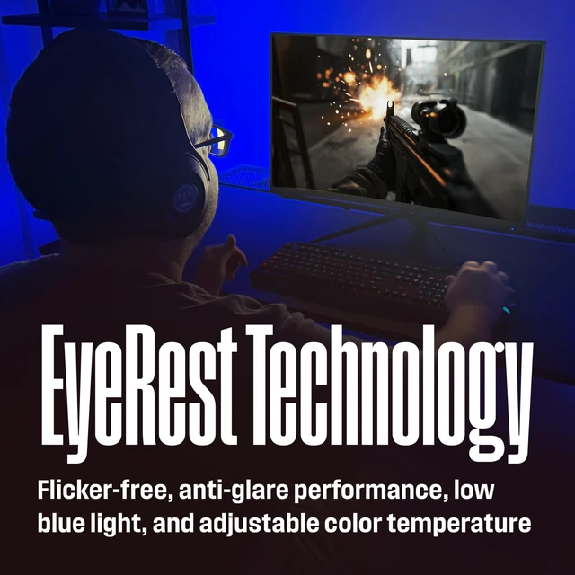 Alt view image 7 of 7 - 24 Inch Curved Gaming Monitor, 240Hz, 1ms, FHD 1080P, 3000:1 Contrast Ratio, 118% SRGB, 1500R, AMD FreeSync, Eyecare, for PC Games with Built-in Speakers, VESA, DisplayPort, HDMI