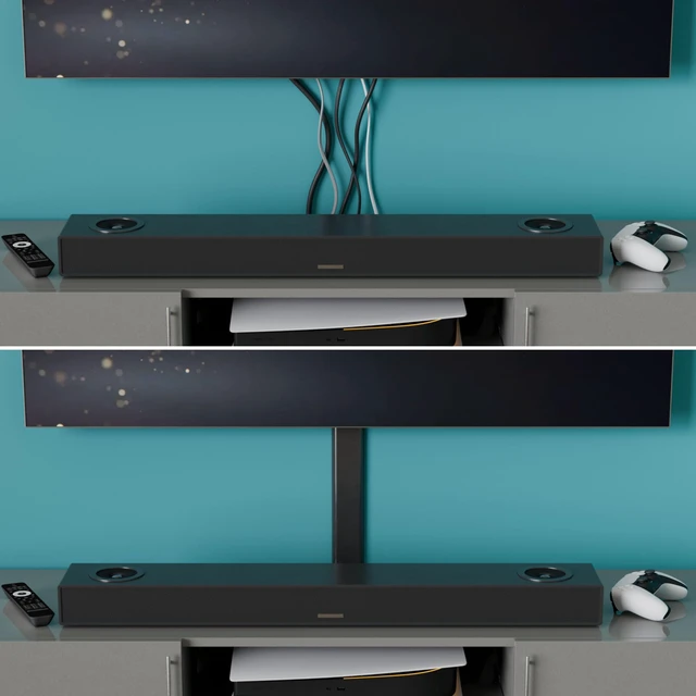Alt view image 5 of 7 - TV Wall Mount Cord Hider, Hide Mounted TV Cables, Wire Covers, Self Adhesive Cover for Cords, Paintable, Low Profile, Seamless Cable Raceway - 2.36in W x 0.59in H x 39in L - Black