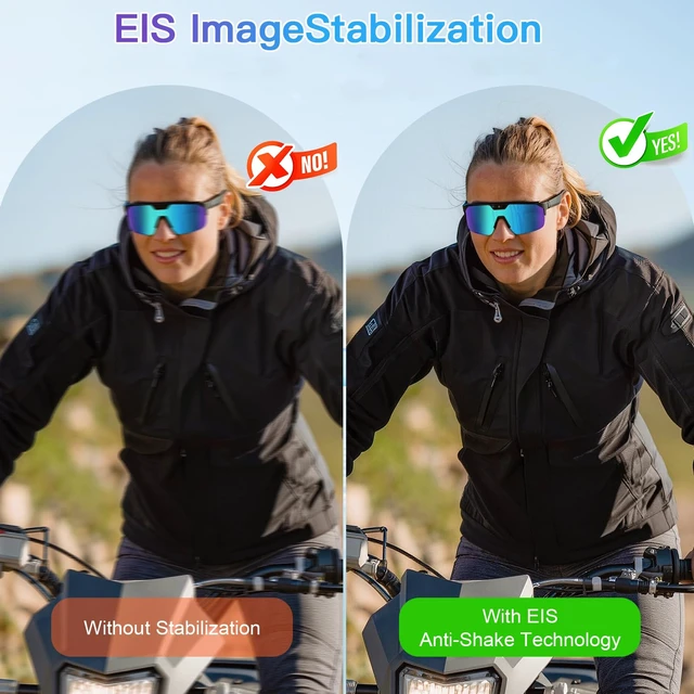 Alt view image 2 of 7 - AI Cycling Camera Glasses, 4K Video Smart Sunglasses for Men Women Vlog UV400 Polarized, AI Translation, Object Recognition & EIS Stabilization, Bluetooth Smart Glasses for Skiing/Hiking/Baseball