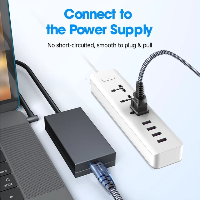 Alt view image 5 of 7 - Power Cord, 25FT/7.5M AC Power Cable 7A 125V 18AWG 2 Prong TV Power Cord for PS5 PS4 PS4 Xbox, Speaker, Monitor, Samsung LG TV, Printer, Computer, Laptop Power Cable Replacement