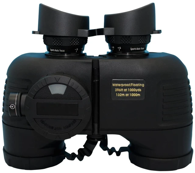 Main image of 7x50 HD Waterproof Military Marine Binoculars w/Internal Rangefinder & Compass for,Bird Watching,Boating and More(Black)