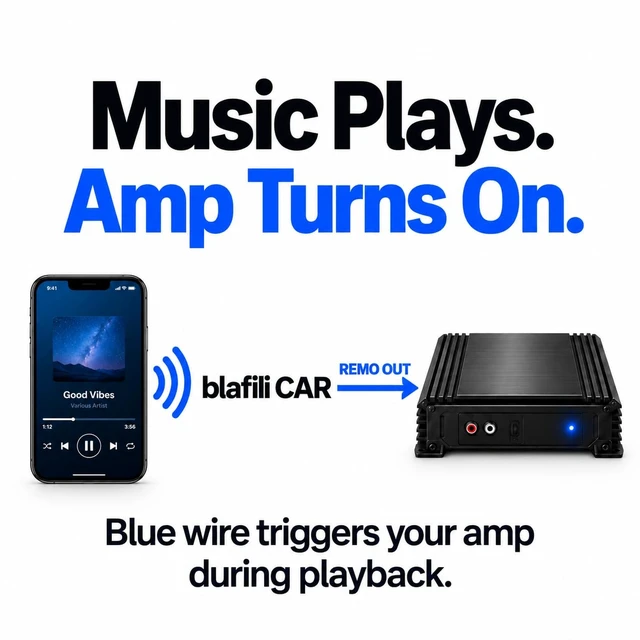 Alt view image 7 of 7 - blafili CAR Bluetooth Receiver with RCA Output for Auto, Truck & Marine | Bluetooth 5.2, aptX Adaptive/HD, 12V/24V Compatible, IP66 Water Resistant, Audio-Activated Remote Turn-On, ACC Required