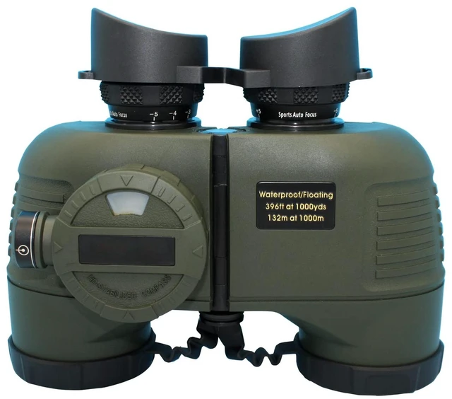 Main image of 7x50 HD Waterproof Military Marine Binoculars w/Internal Rangefinder & Compass for,Bird Watching,Boating and More(Army Green)