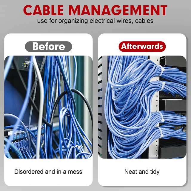 Alt view image 6 of 7 - Zip Ties, 1200pcs Cable Zip Ties 12 Inch, Heavy Duty White Plastic Wire Ties with 70lb Tensile Strength, Self-Locking Nylon Cable Ties, Wire Management for Indoor and Outdoor