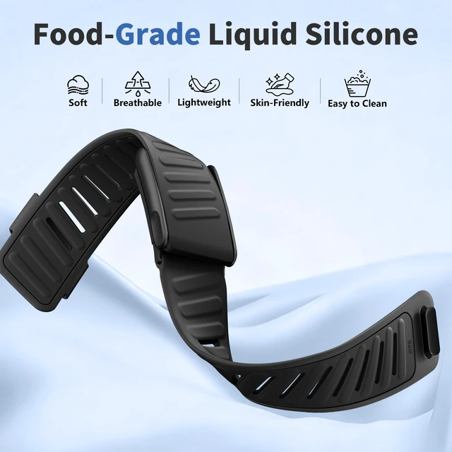 Alt view image 2 of 7 - 3-Pack Silicone Sport Band for Whoop 5.0/MGOne/Peak/Life Men Women Skin-Friendly Silicone Strap,Lightweight and Breathable for All-Day Comfort.Quick-Release Tabs,Fits Whoop 5.0/MG.Not for 4.0