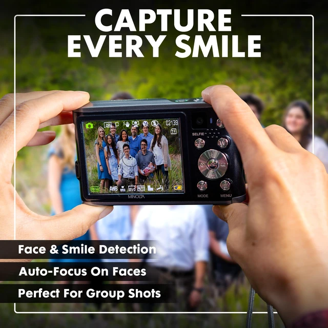 Alt view image 6 of 7 - MND23 48MP Camera, Rear Selfie Lens, 4K Video, 16X Zoom (Purple) Capture sharp photos and video with intuitive controls for travel, family and everyday moments