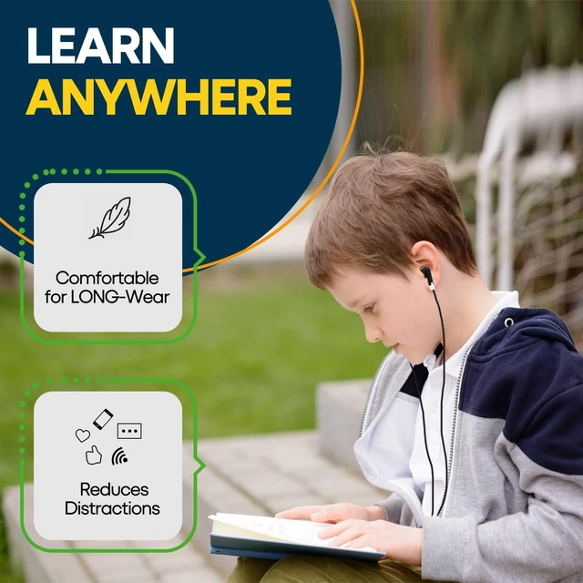 Alt view image 7 of 7 - Bulk Earbuds Headphones 100 Pack for Kids School Classroom,Black Dot in-Ear Earphones,Student Wired Ear Buds with 3.5 mm Jack for Computer Chromebook Laptop PC(GS01,100 Black)