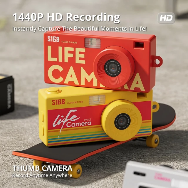 Alt view image 5 of 7 - Mini Keychain Digital Camera, 16GB Card, Y2K Retro Tiny Camera 1440P Video, 2MP Photos, 1.47-Inch IPS Screen, Built-In Flash, Filters, Pocket Size for Kids, Teens, Travel and Vlogging
