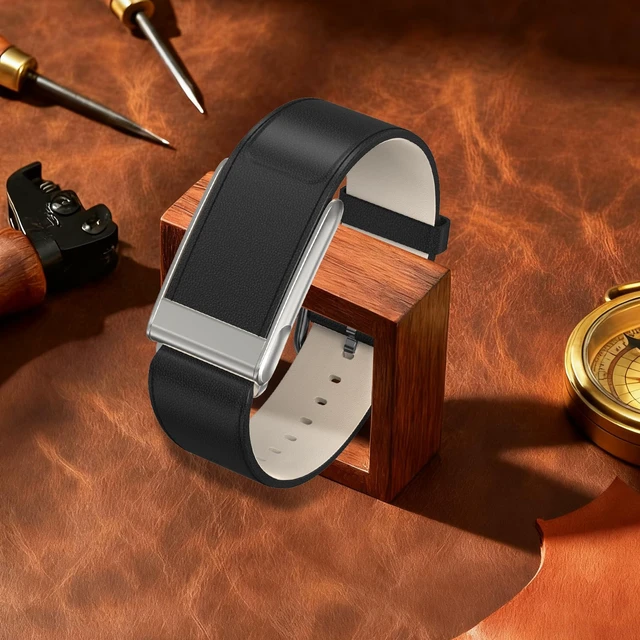 Alt view image 4 of 7 - Leather Band Compatible with Whoop 5.0 Bands One, Peak and Life/MG Genuine Leather Rugged Durable Replacement Wristbands Straps for Whoop 5.0 Band Women Men Not Compatible with Gen 4