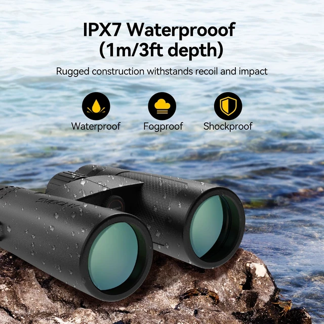 Alt view image 5 of 7 - Upgraded SV202 10x42 ED Binoculars for Adults 10x High Magnification Wide Field of View, Extra-Low Dispersion, BAK4 & FMC Optic System, IPX7 Waterproof, Clear, Bright, Distortion Free Low Light