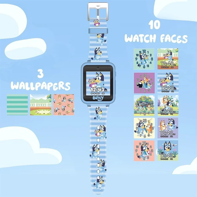 Alt view image 5 of 7 - Bluey Kids Smartwatch with Camera, Games, Pedometer and Audio Recorder for Creative Play and Learning, 1.5" Touchscreen, Blue, Fits 5.5"-8.0" Wrists, for Boys and Girls Ages 3+