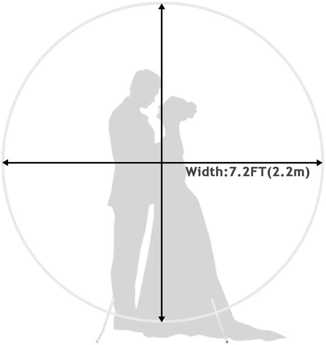 Alt view image 4 of 7 - Round Backdrop Stand 7.2FT White Metal Circle Balloon Arch Frame Metal Circle Backdrop Stand Gold Round Arch for Wedding Birthday Party Bridal Baby Shower Anniversary Event Ceremony