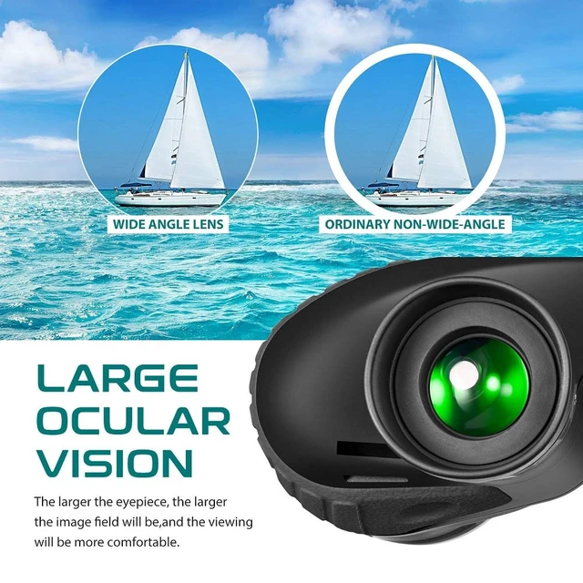 Alt view image 3 of 7 - Waterproof Military 7x50 Marine Binoculars, Binoculars with w/Internal Rangefinder & Compass for Navigation,Boating(Black)