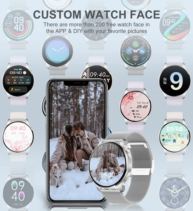 Alt view image 3 of 7 - Smart Watch for Women (Answer/Make Call), Fitness Tracker for Android and iOS Phones Waterproof Smartwatch with 1.32" HD Full Touch Screen AI Voice Control Heart Rate Sleep Monitor Pedometer, Silver