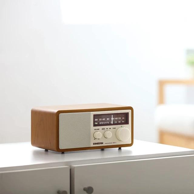 Alt view image 4 of 7 - WR-11 Wood Cabinet AM/FM Tabletop Analog Radio, Powerful Speaker