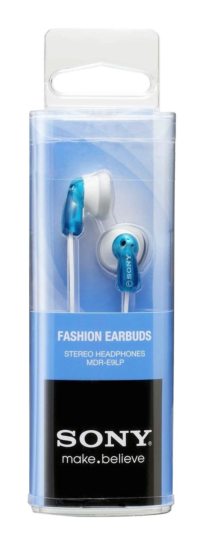 Alt view image 2 of 4 - MDRE9LP/BLU Earbud Headphones, Blue (Pack of 2)