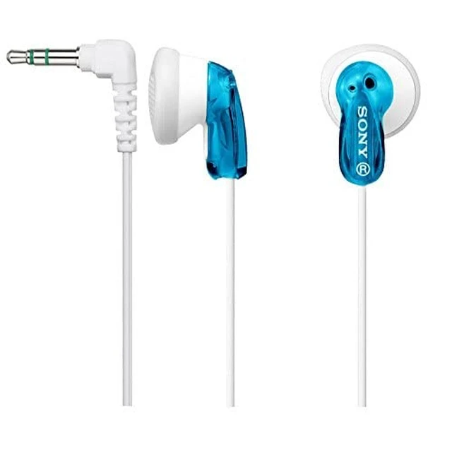 Alt view image 4 of 4 - MDRE9LP/BLU Earbud Headphones, Blue (Pack of 2)
