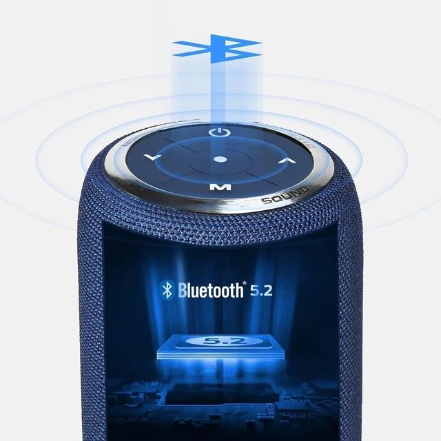 Alt view image 3 of 6 - S310 Upgraded Bluetooth Speaker, 30W Portable Speaker, 360° Stereo Sound with Punchy bass, TWS Pairing, IPX6 Waterproof, Bluetooth 5.2, 24H Playtime, Perfect for Outdoor, Beach, Party, Blue