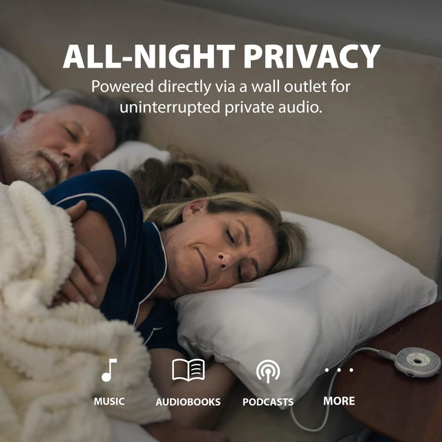 Alt view image 2 of 7 - Slumber - Bluetooth Pillow Speaker with White Noise Private sleep audio with built-in white noise, Bluetooth and AUX support