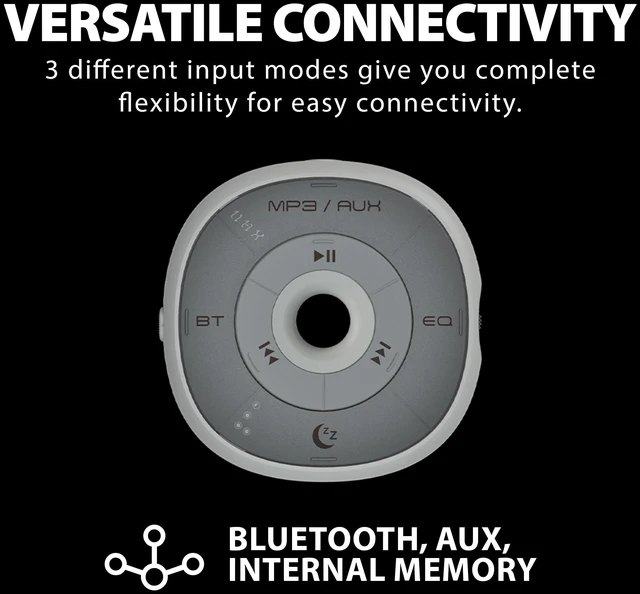 Alt view image 4 of 7 - Slumber - Bluetooth Pillow Speaker with White Noise Private sleep audio with built-in white noise, Bluetooth and AUX support