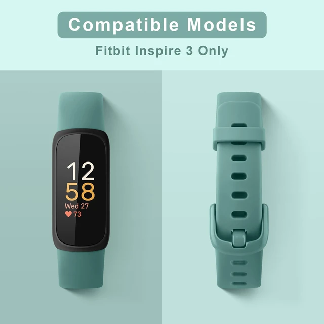 Alt view image 3 of 7 - 4 Pack Bands Compatible with Fitbit Inspire 3 Bands for Women Men, Sport Silicone Adjustable Replacement Straps for Fitbit Inspire 3 Fitness Tracke