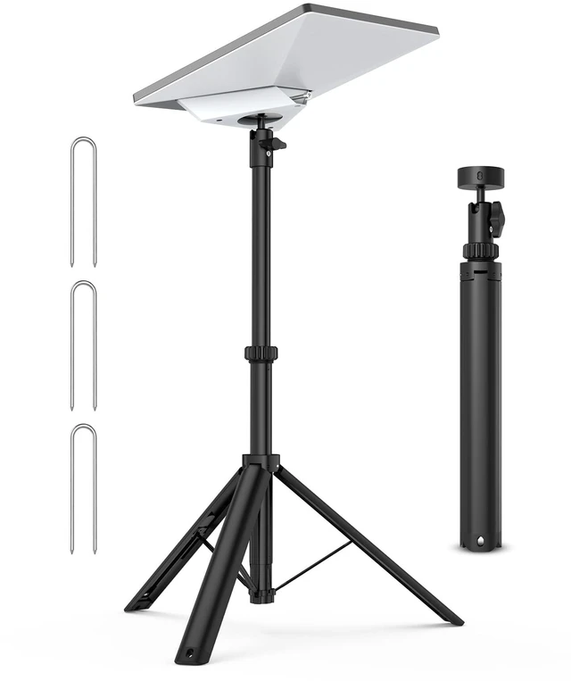 Main image of Starlink Mini Aluminum Tripod Mount for All Starlink Mini Models Portable 360° Adjustable Height Starlink Mini Tripod Stand with Aluminum Tripod Adapter and Stakes for RV, Camping, Outdoor