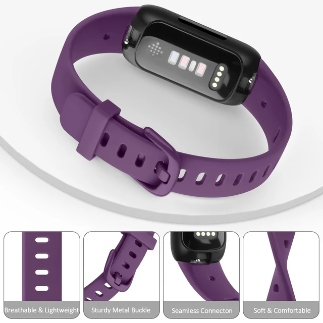 Alt view image 4 of 7 - 4 Pack Bands Compatible with Fitbit Inspire 3 Bands for Women Men, Sport Silicone Adjustable Replacement Straps for Fitbit Inspire 3 Fitness Tracke