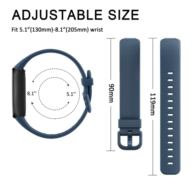 Alt view image 5 of 7 - 4 Pack Bands Compatible with Fitbit Inspire 3 Bands for Women Men, Sport Silicone Adjustable Replacement Straps for Fitbit Inspire 3 Fitness Tracke