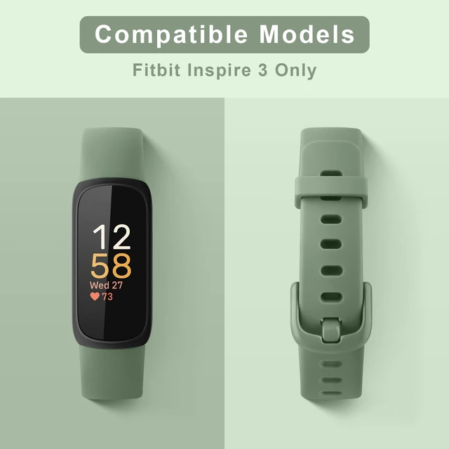 Alt view image 3 of 7 - 4 Pack Bands Compatible with Fitbit Inspire 3 Bands for Women Men, Sport Silicone Adjustable Replacement Straps for Fitbit Inspire 3 Fitness Tracke