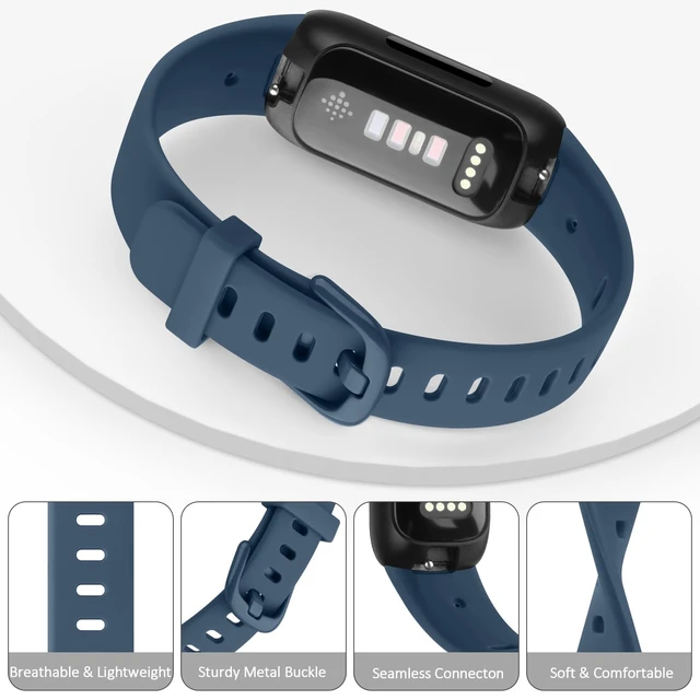 Alt view image 4 of 7 - 4 Pack Bands Compatible with Fitbit Inspire 3 Bands for Women Men, Sport Silicone Adjustable Replacement Straps for Fitbit Inspire 3 Fitness Tracke