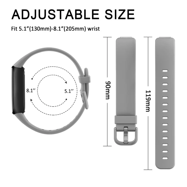 Alt view image 5 of 7 - 4 Pack Bands Compatible with Fitbit Inspire 3 Bands for Women Men, Sport Silicone Adjustable Replacement Straps for Fitbit Inspire 3 Fitness Tracke